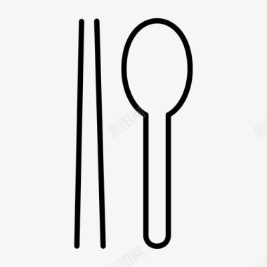 采购产品匙和筷子匙和筷子亚洲食品图标图标
