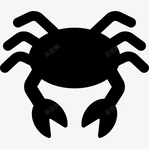 螃蟹四季动物图标svg_新图网 https://ixintu.com 四季动物 螃蟹