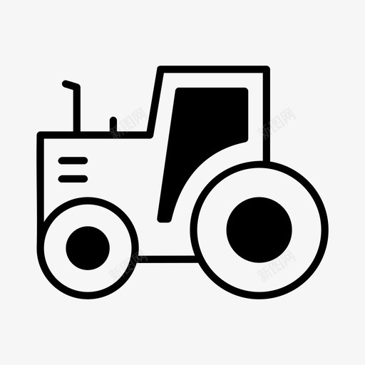 拖拉机建筑农用拖拉机图标svg_新图网 https://ixintu.com 农用拖拉机 建筑 拖拉机 车辆 运输
