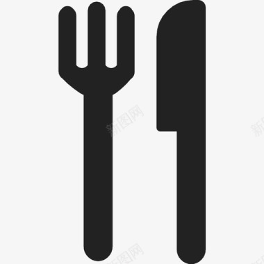 叉和刀吃食物图标图标