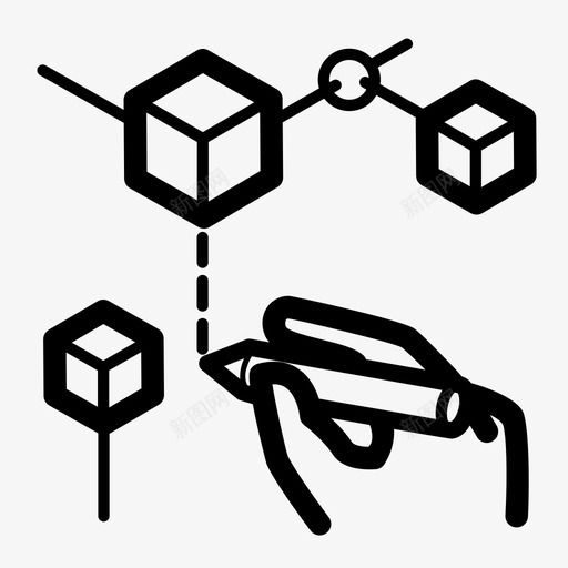 建模api接口图标svg_新图网 https://ixintu.com 人工智能 建模api 接口 设计