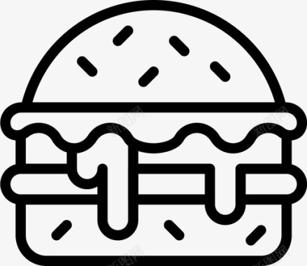 汉堡包烹饪饮料图标图标