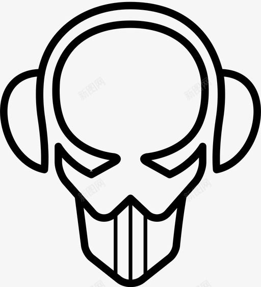 海盗站音乐节耳机图标svg_新图网 https://ixintu.com 海盗站 耳机 音乐 音乐流派和风格 音乐节 骷髅