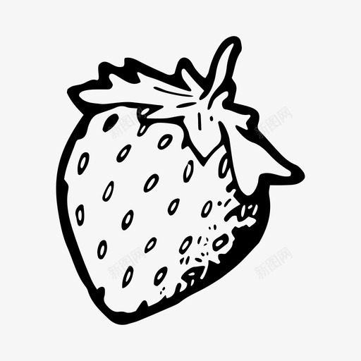 草莓食品水果图标svg_新图网 https://ixintu.com 健康 手绘 水果 甜味 草莓 食品 食品2