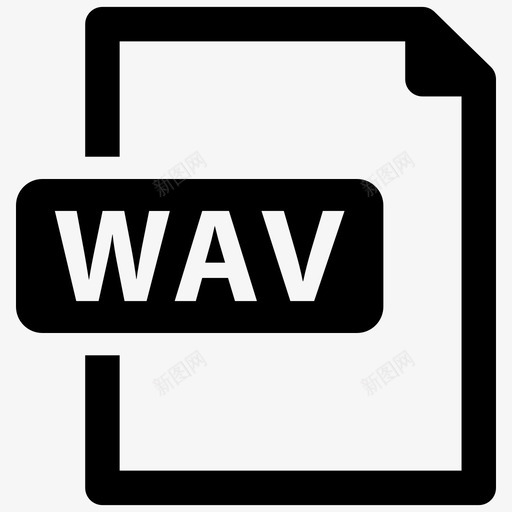 wav文件音频格式图标svg_新图网 https://ixintu.com wav文件 文件格式 格式 音频
