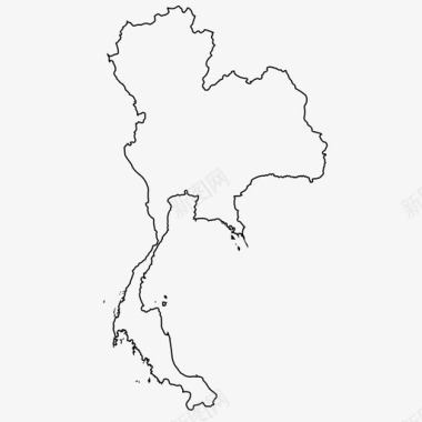 泰国地图亚洲曼谷图标图标