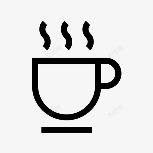 热饮咖啡杯子图标svg_新图网 https://ixintu.com 咖啡 杯子 热饮 茶