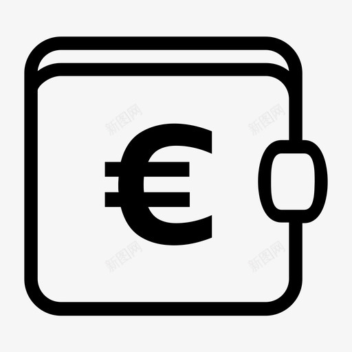 钱包欧元现金欧洲图标svg_新图网 https://ixintu.com 欧洲 现金 货币 钱包欧元