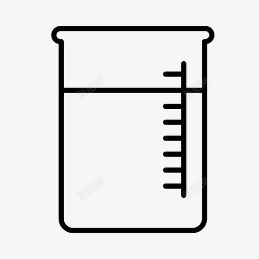 烧杯化学实验室设备图标svg_新图网 https://ixintu.com 化学 实验室设备 烧杯 科学