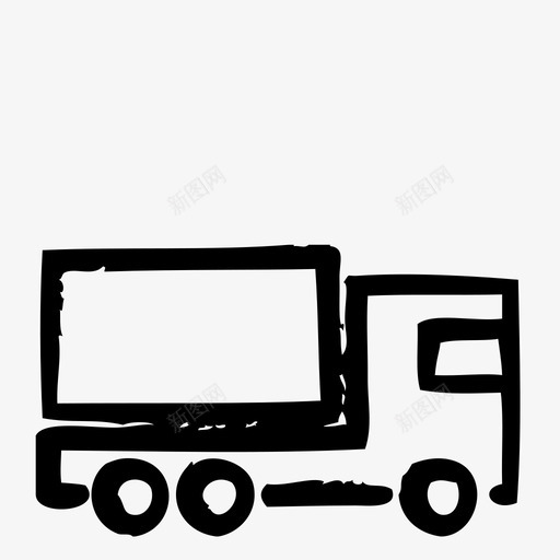 卡车交货物流图标svg_新图网 https://ixintu.com 交货 卡车 物流 草图2 运输