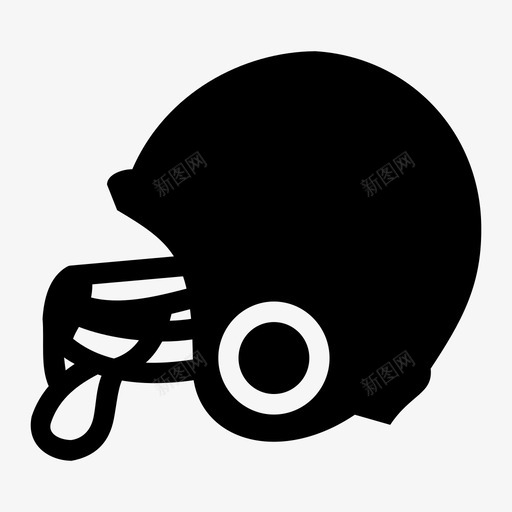 足球头盔防护运动图标svg_新图网 https://ixintu.com 足球头盔 运动 防护