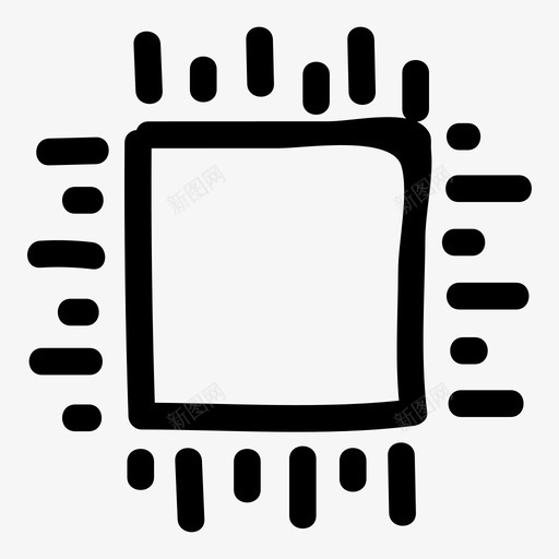 英特尔cpu桌面图标svg_新图网 https://ixintu.com cpu 处理器 桌面 电脑硬件手绘 硬件 英特尔 设备
