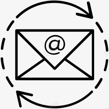 电子邮件营销arroba报告图标图标