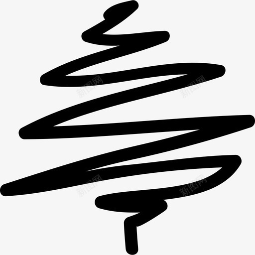 抽象圣诞树标志手绘圣诞节图标svg_新图网 https://ixintu.com 手绘圣诞节 抽象圣诞树 标志