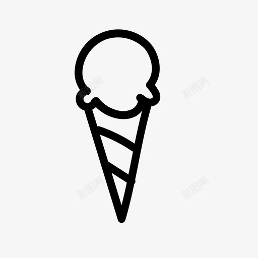 冰淇淋筒冰淇淋清爽图标svg_新图网 https://ixintu.com 冰淇淋 冰淇淋筒 夏日 夏日涂鸦 清爽