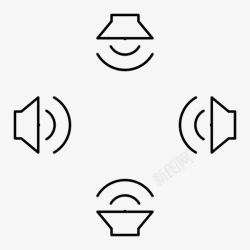 扬声机图片环绕音响系统音响扬声器图标高清图片