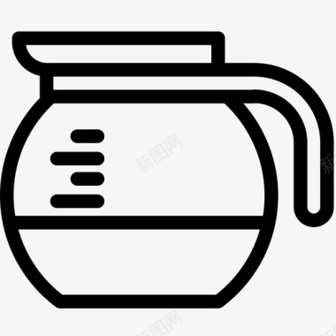 咖啡壶咖啡因饮料图标图标