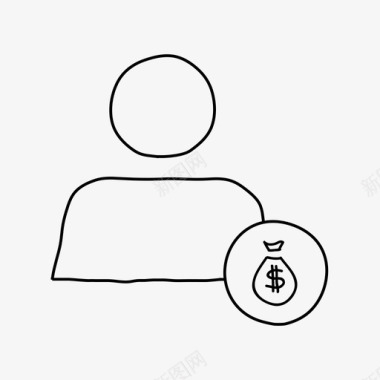 货币用户帐户个人资料图标图标