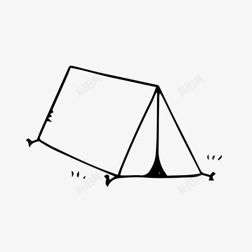 帐篷野营涂鸦图标svg_新图网 https://ixintu.com 帐篷 涂鸦 野营 野营涂鸦