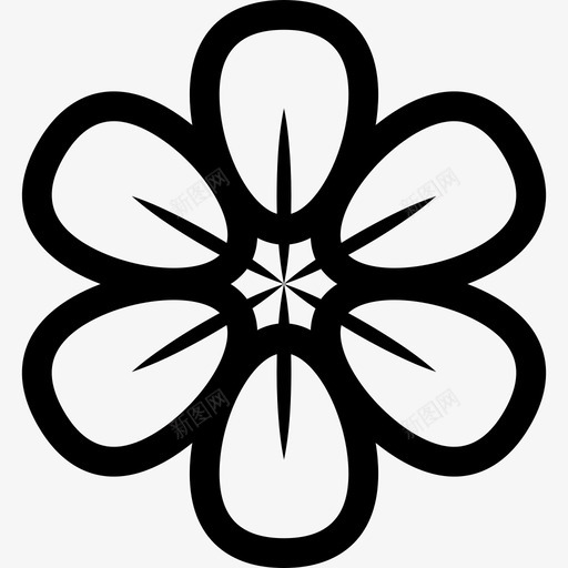 有圆形花瓣的花大自然花朵图标svg_新图网 https://ixintu.com 大自然 有圆形花瓣的花 花朵