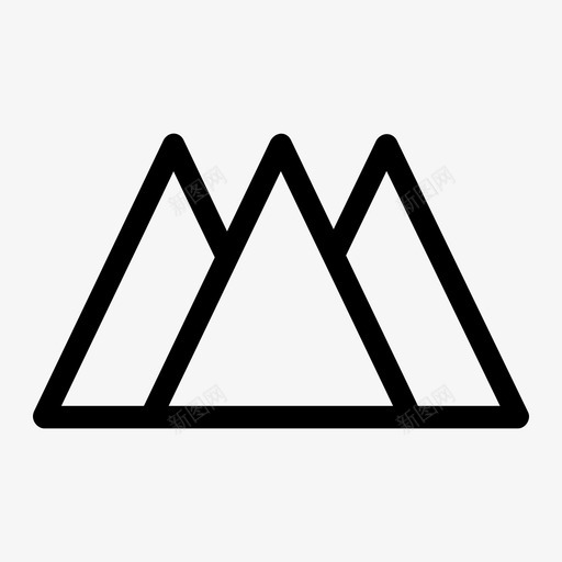 山攀爬绘画图标svg_新图网 https://ixintu.com 三角形山丘 三角形形状 地理 山 攀爬 绘画