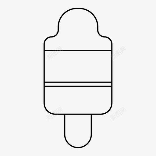 冰棒奶油甜点图标svg_新图网 https://ixintu.com 冰棒 冰淇淋 奶油 甜点 食物