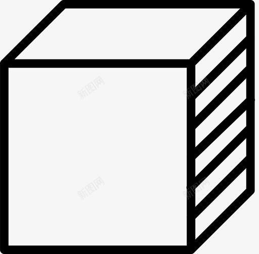 立方体绘图窗体图标svg_新图网 https://ixintu.com smashicons几何体轮廓 几何体 形状 窗体 立方体 绘图