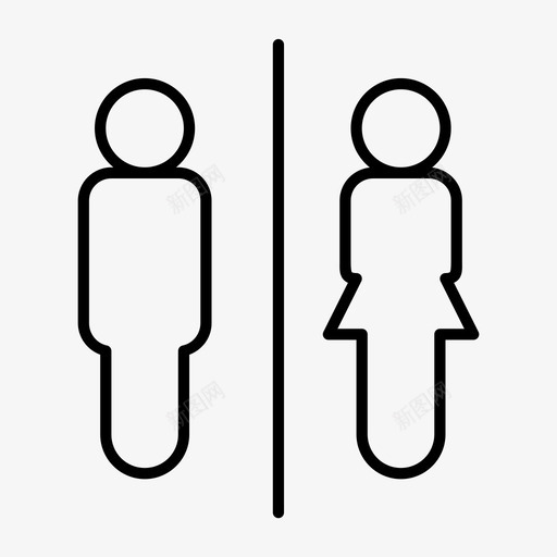 浴室性别卫生间图标svg_新图网 https://ixintu.com 卫生间 性别 水 浴室