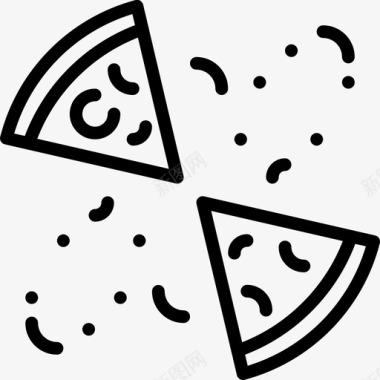 切片披萨烹饪饮料图标图标