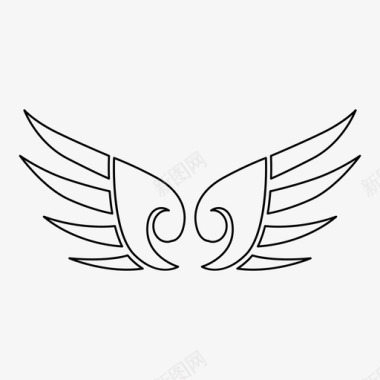 翅膀天使鸟图标图标