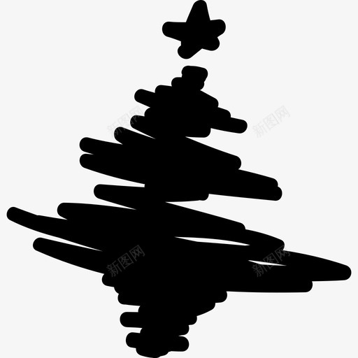 用涂鸦形状手绘圣诞树图标svg_新图网 https://ixintu.com 形状 手绘圣诞树 用涂鸦