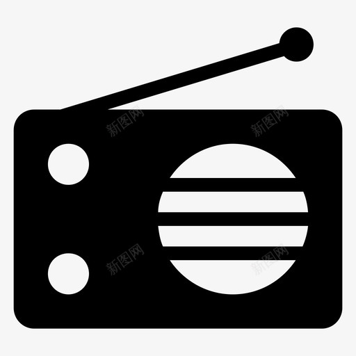 播放器天线设备图标svg_新图网 https://ixintu.com 天线 播放器 收音机 无线 电子 电子符号图标 设备