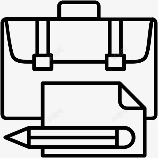 公文包商务网页和开发平面线图标svg_新图网 https://ixintu.com 公文包 商务 网页设计和开发平面线图标