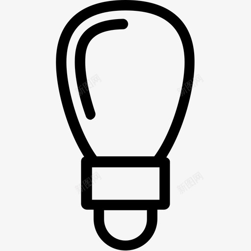 灯泡电灯泡电图标svg_新图网 https://ixintu.com 工业平滑线图标集 灯具 灯泡 电 电灯泡