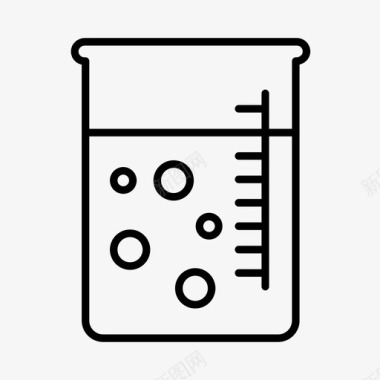 烧杯化学实验室设备图标图标