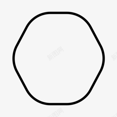 圆形六边形二维几何图标图标
