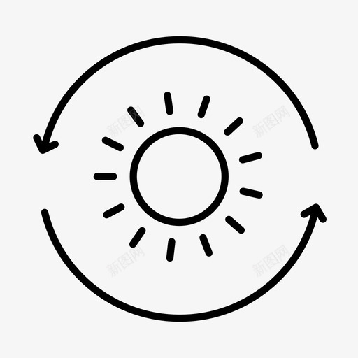 太阳能耐用性生态图标svg_新图网 https://ixintu.com 可再生性 可持续性 太阳能 生态 绿色能源 耐用性