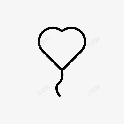 心形气球最爱爱情图标svg_新图网 https://ixintu.com 关系 卷 图表 心形气球 情人节 最爱 浪漫 爱情