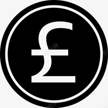 英镑硬币货币符号图标图标