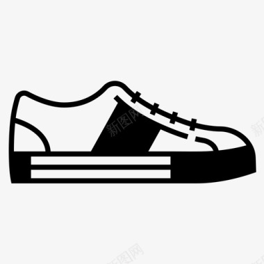 运动鞋帆布鞋时尚图标图标