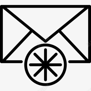 新电子邮件星号新信件图标图标