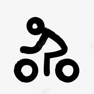 骑自行车活动健身图标图标