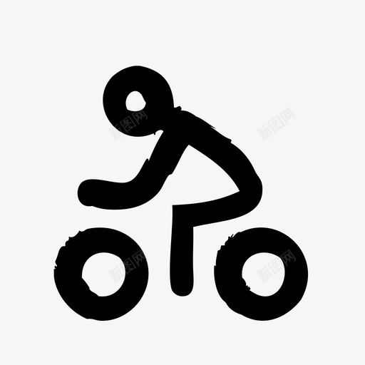 骑自行车活动健身图标svg_新图网 https://ixintu.com 健康 健身 活动 素描2 运动 骑自行车