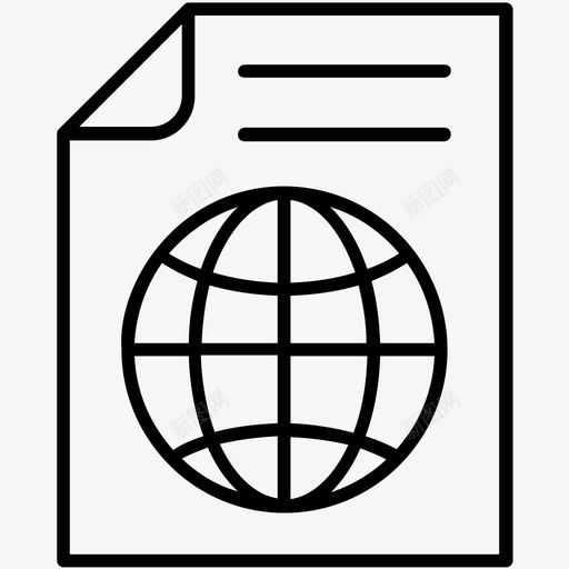 文件地球仪网格图标svg_新图网 https://ixintu.com 地球仪 文件 网格 网页设计和开发平面线图标 行星