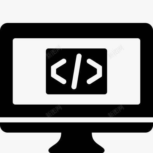 html计算机代码函数图标svg_新图网 https://ixintu.com html计算机 代码 函数 监视器 计算机功能实体
