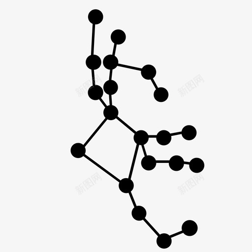 飞马星座网络图标svg_新图网 https://ixintu.com 夜晚 天空 星座 星星 网络 飞马