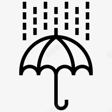 伞预报雨图标图标