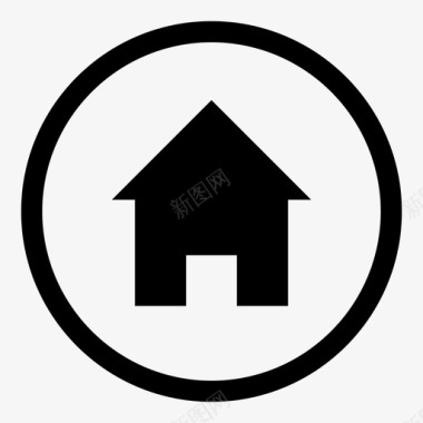 主页圆圈房子图标图标
