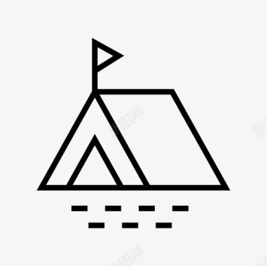 露营森林帐篷图标图标
