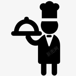 用心服务的厨师厨师管家餐饮图标高清图片